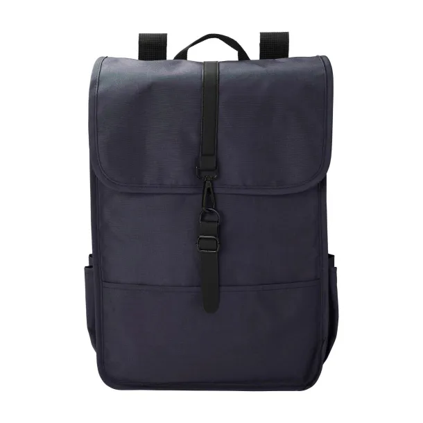 Lyric rPET Polyester (300D) flap backpack Lyric Plava