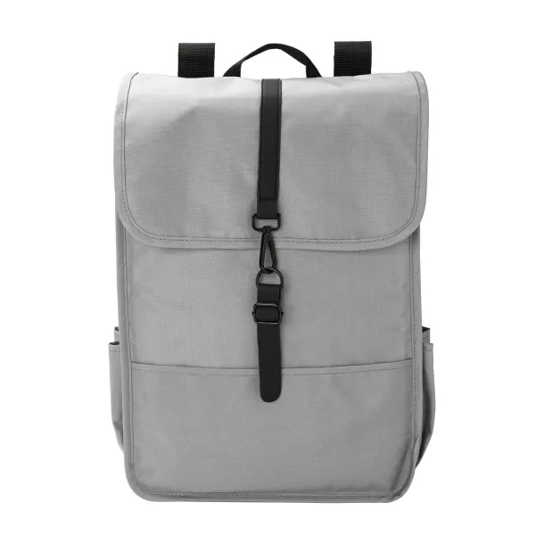 Lyric rPET Polyester (300D) flap backpack Lyric light grey