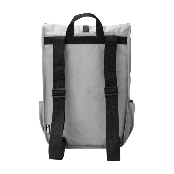 Lyric rPET Polyester (300D) flap backpack Lyric light grey