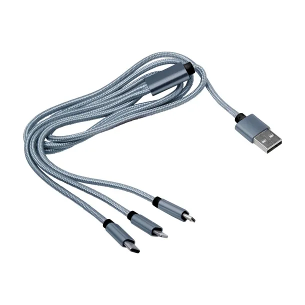 Felix 4 u 1 najlonski kabel za punjenje Srebrna