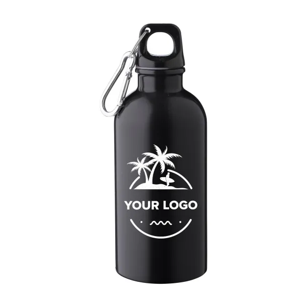 Sable jednoslojna boca od recikliranog nehrđajućeg čelika, 400 ml Crna