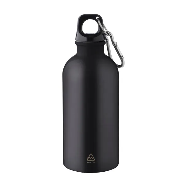 Sable jednoslojna boca od recikliranog nehrđajućeg čelika, 400 ml Crna