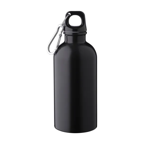 Sable jednoslojna boca od recikliranog nehrđajućeg čelika, 400 ml Crna
