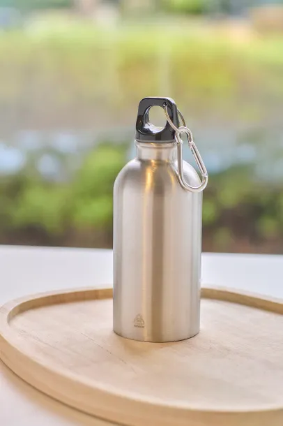 Sable jednoslojna boca od recikliranog nehrđajućeg čelika, 400 ml Srebrna