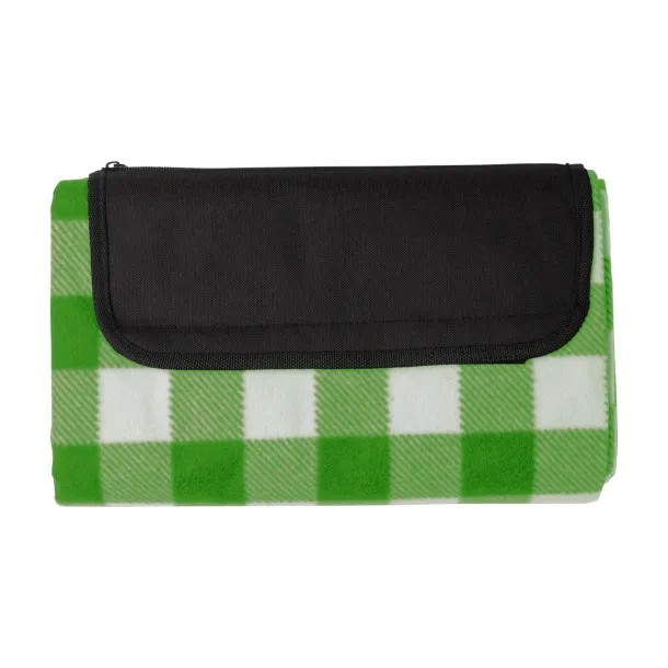 Vesper rPET foldable polar fleece blanket light green