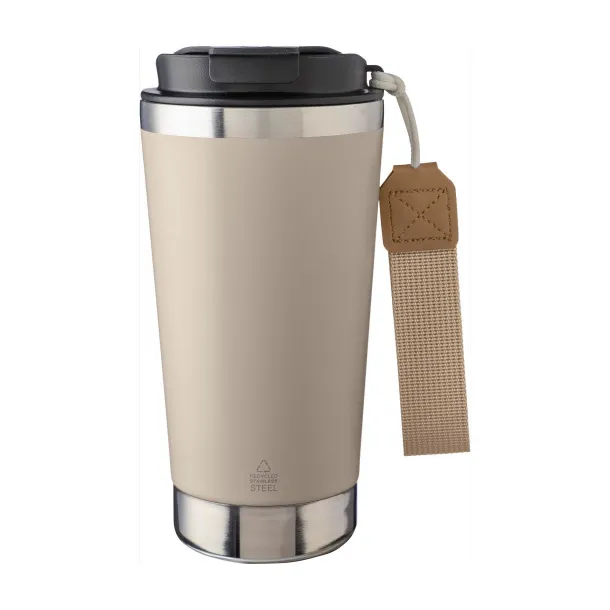 Kayla Šalica za piće s dvije stijenke od recikliranog nehrđajućeg čelika, 500 ml beige
