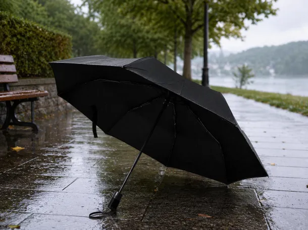  Pongee kišobran Jamelia Crna