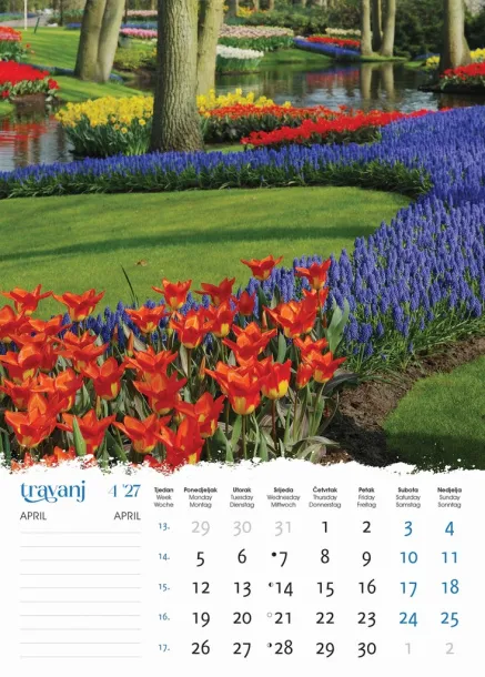  "VRTOVI" color calendar Color