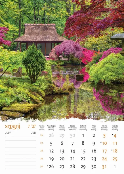  "VRTOVI" color calendar Color