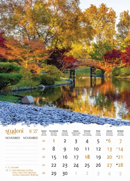  "VRTOVI" color calendar Color
