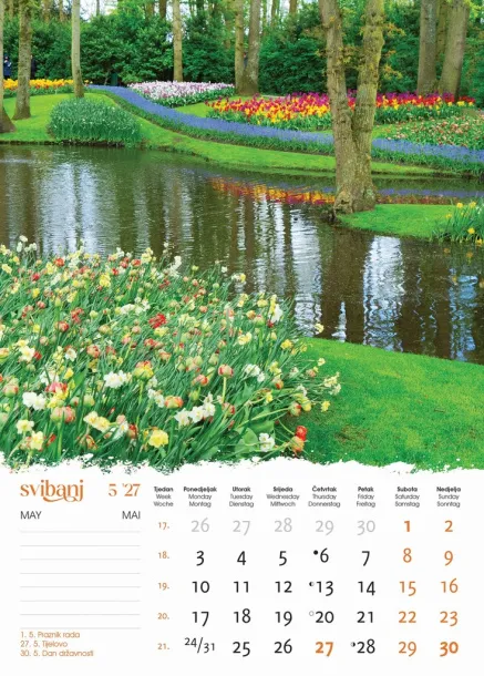  "VRTOVI" color calendar Color