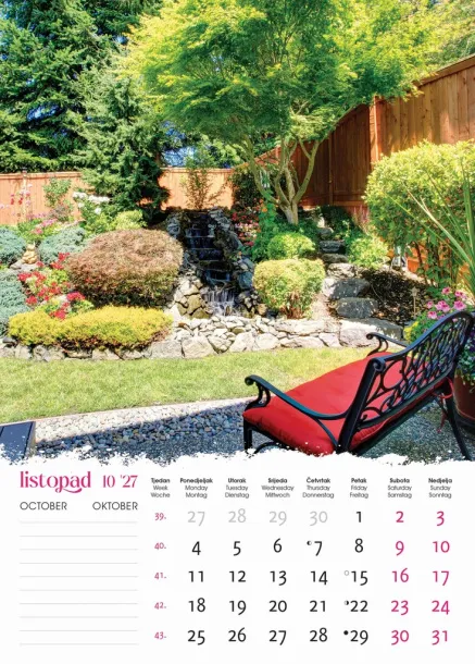  "VRTOVI" color calendar Color