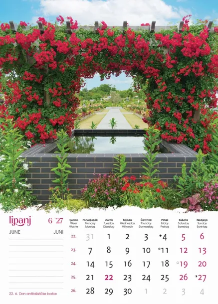  "VRTOVI" color calendar Color