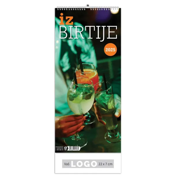  "IZ BIRTIJE" 13 sheets, format: 22x55cm,  PVC bag, P/50, color calendar Color