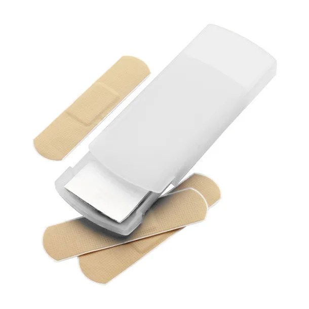 POCKET Plastična kutija s flasterima Bijela