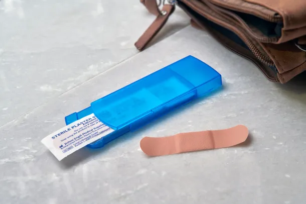 POCKET Plastična kutija s flasterima cobalt blue