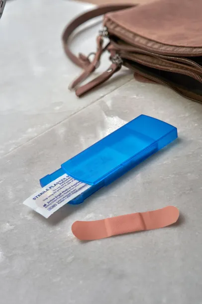 POCKET Plastična kutija s flasterima cobalt blue