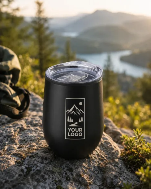 ZOE Stainless steel travel mug 300 ml Crna