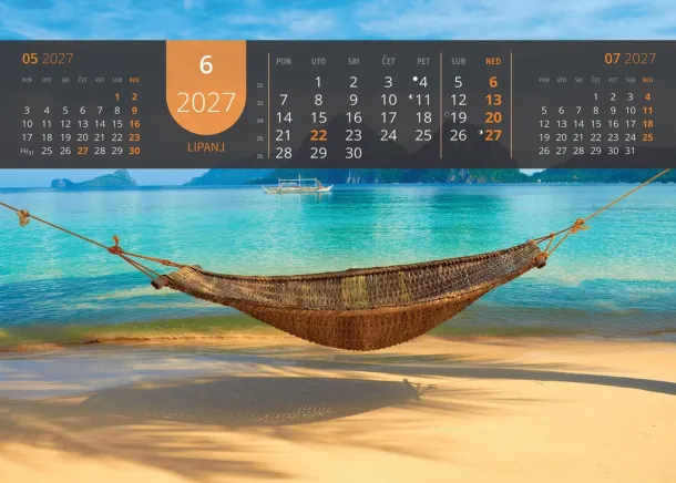  "JUST RELAX" color calendar Color