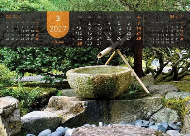  "JUST RELAX" color calendar Color