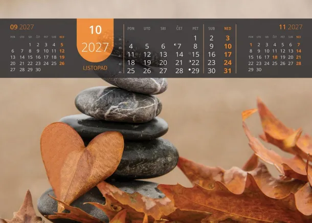  "JUST RELAX" color calendar Color