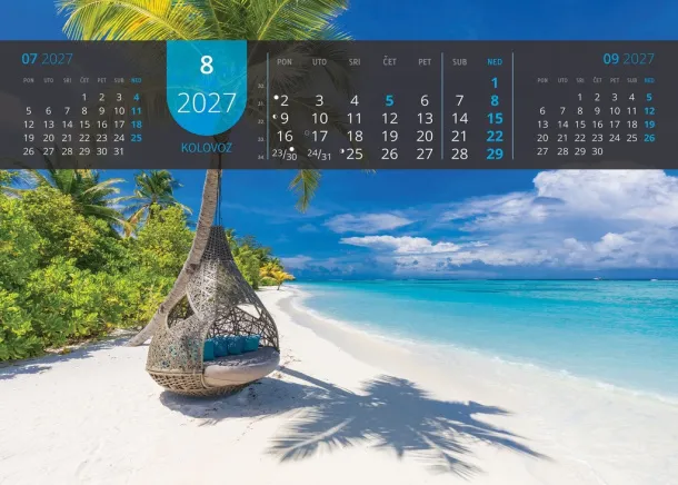  "JUST RELAX" color calendar Color