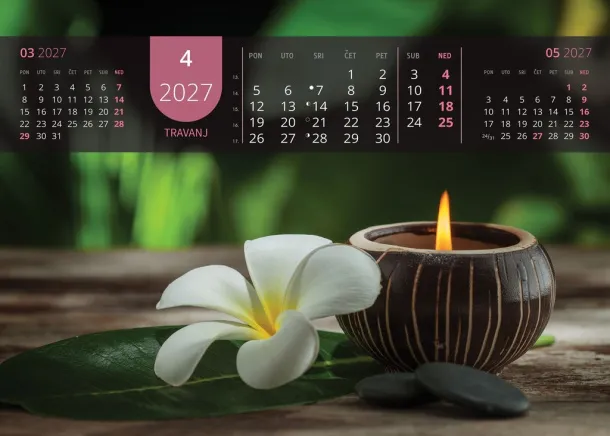  "JUST RELAX" color calendar Color