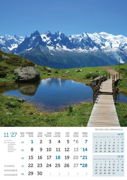  "VRHOVI SVIJETA" color calendar Color