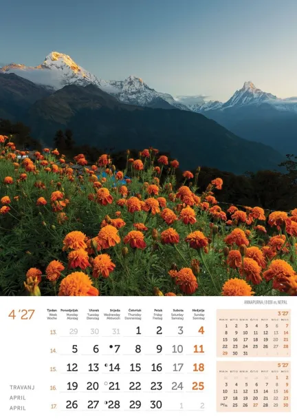  "VRHOVI SVIJETA" color calendar Color
