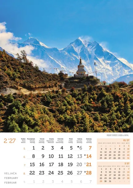  "VRHOVI SVIJETA" color calendar Color