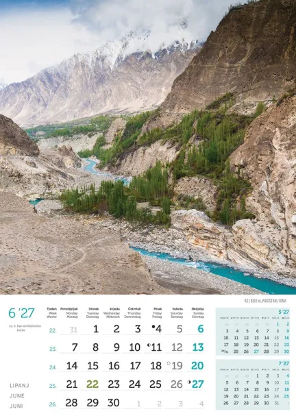  "VRHOVI SVIJETA" color calendar Color