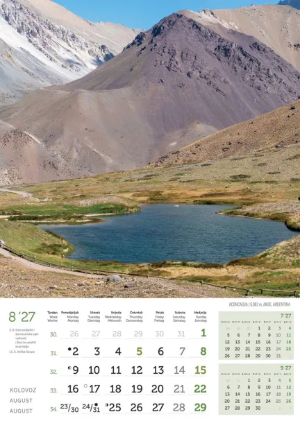  "VRHOVI SVIJETA" color calendar Color