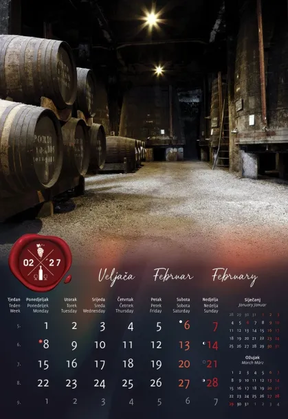  "VINO" color calendar Color