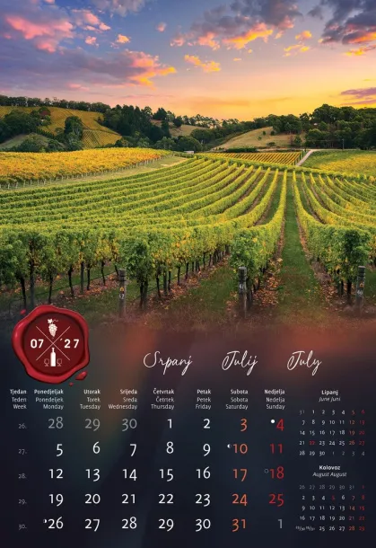  "VINO" color kalendar Color