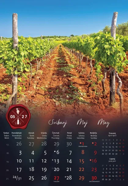  "VINO" color calendar Color