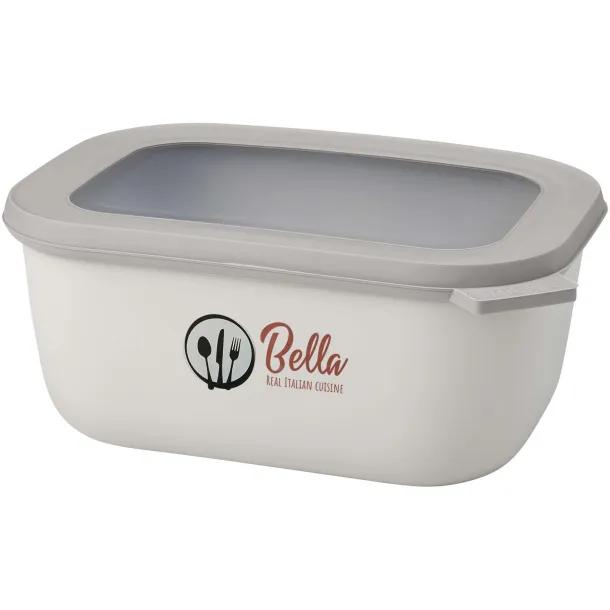 Cirqula 1500 ml rectangular multi bowl - Mepal White