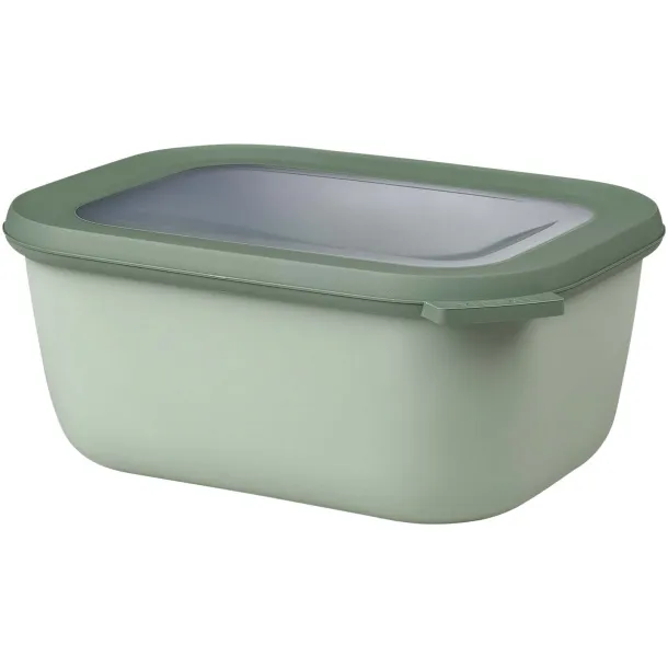 Cirqula 1500 ml rectangular multi bowl - Mepal Sage green