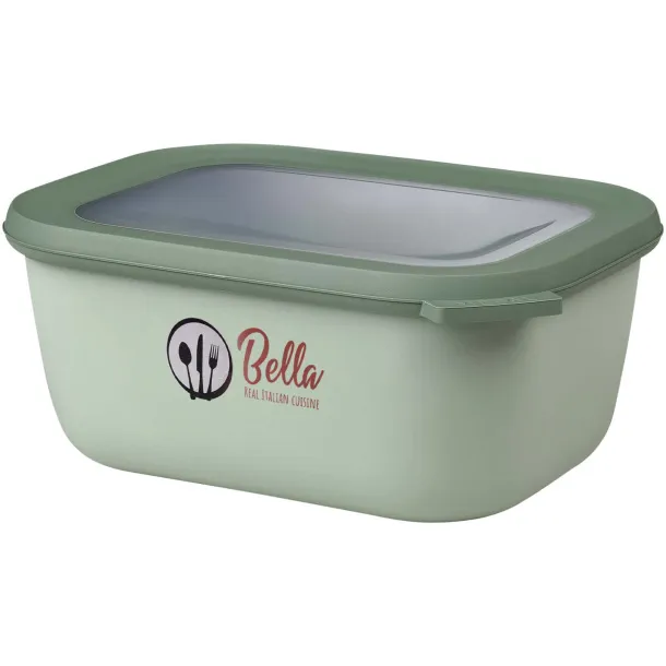 Cirqula 1500 ml rectangular multi bowl - Mepal Sage green