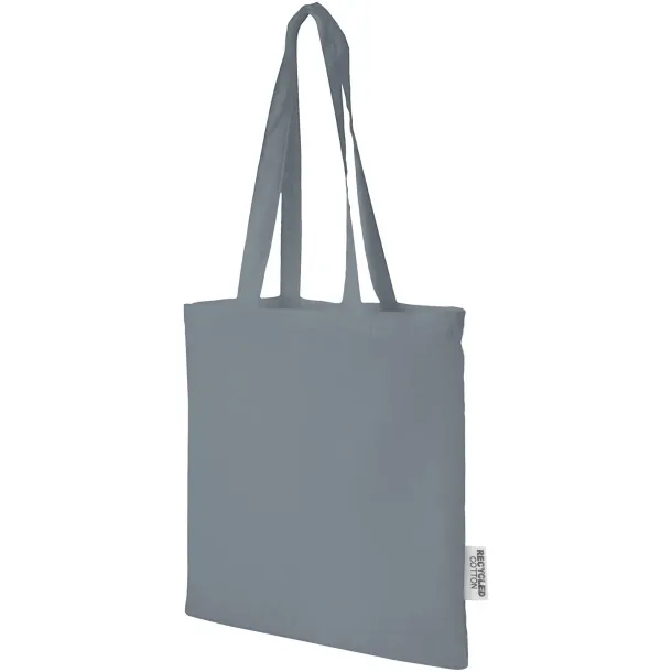 Madras 140 g/m2 GRS recycled cotton tote bag 7L Grey