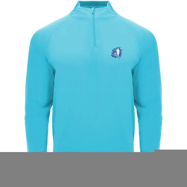 Epiro long sleeve kids quarter zip sweatshirt - Roly Fluor Turquoise