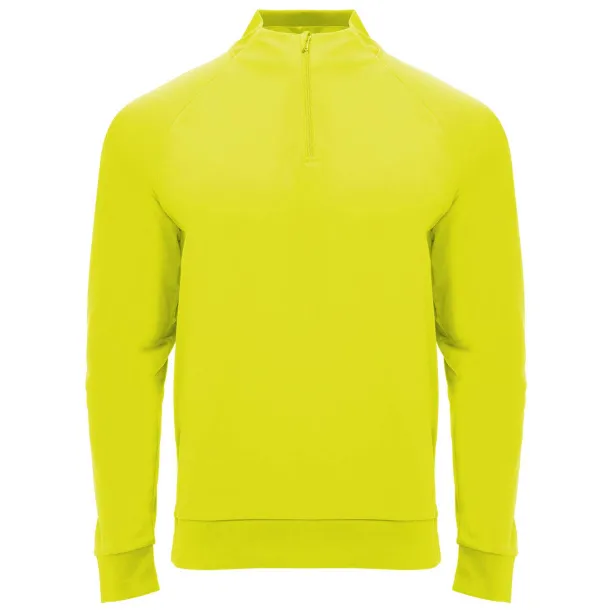 Epiro unisex trenirka s dugim rukavima i kratkim patentnim zatvaračem - Roly Fluor Yellow