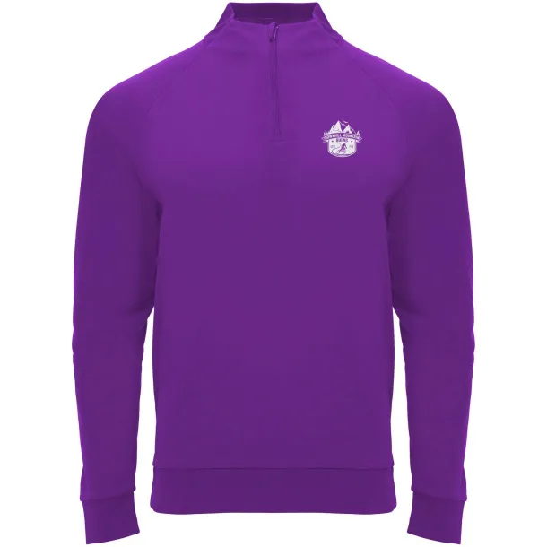 Epiro long sleeve unisex quarter zip sweatshirt - Roly Mauve