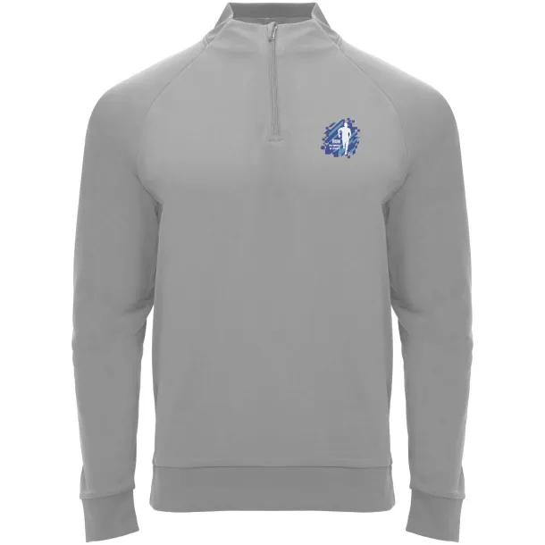 Epiro long sleeve unisex quarter zip sweatshirt - Roly Grey