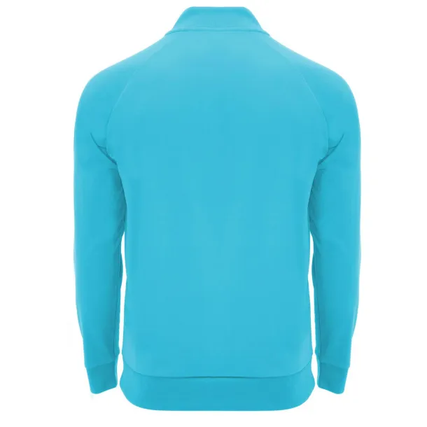 Epiro long sleeve unisex quarter zip sweatshirt - Roly Fluor Turquoise