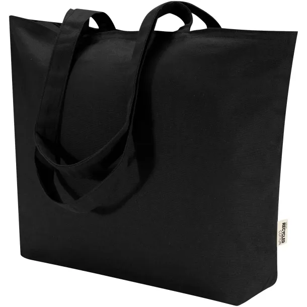Ningbo tote torba s patentnim zatvaračem, 320 g/m² - Bullet Crna