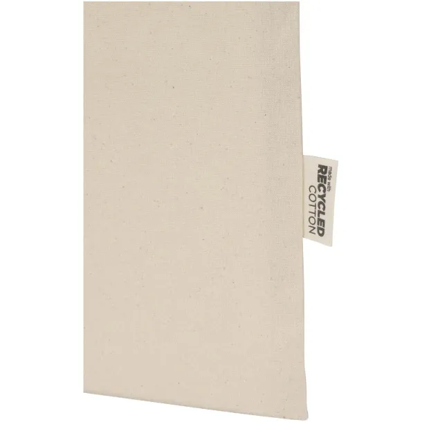 Madras Blend 140 g/m² GRS recycled cotton tote bag 7L Natural