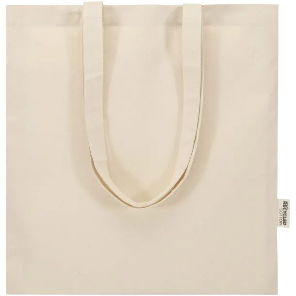 Madras Blend 140 g/m² GRS recycled cotton tote bag 7L Natural
