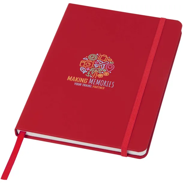 Spectrum A5 notebook with blank pages Red