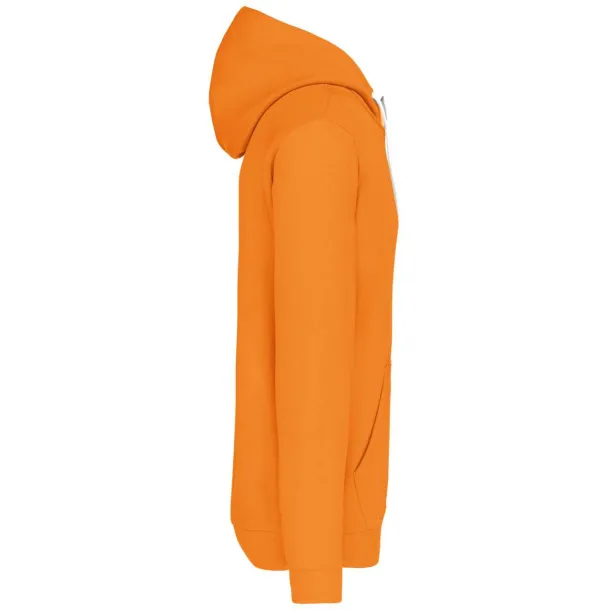  MEN'S CONTRAST HOODED SWEATSHIRT - Kariban Orange White
