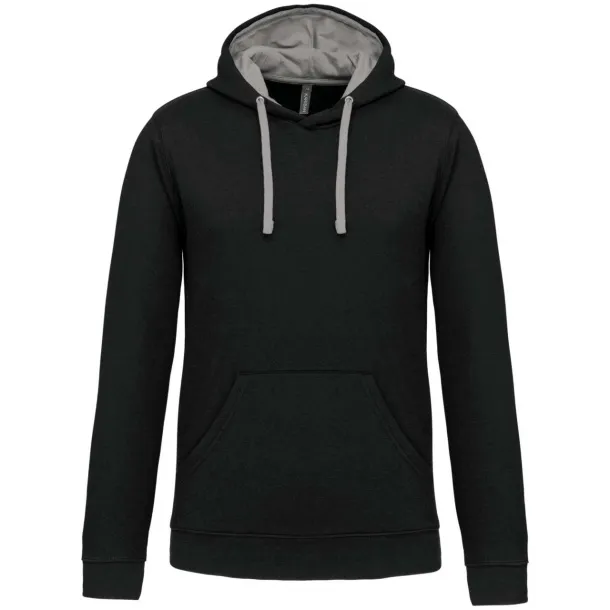  MEN'S CONTRAST HOODED SWEATSHIRT - Kariban Black Yellow